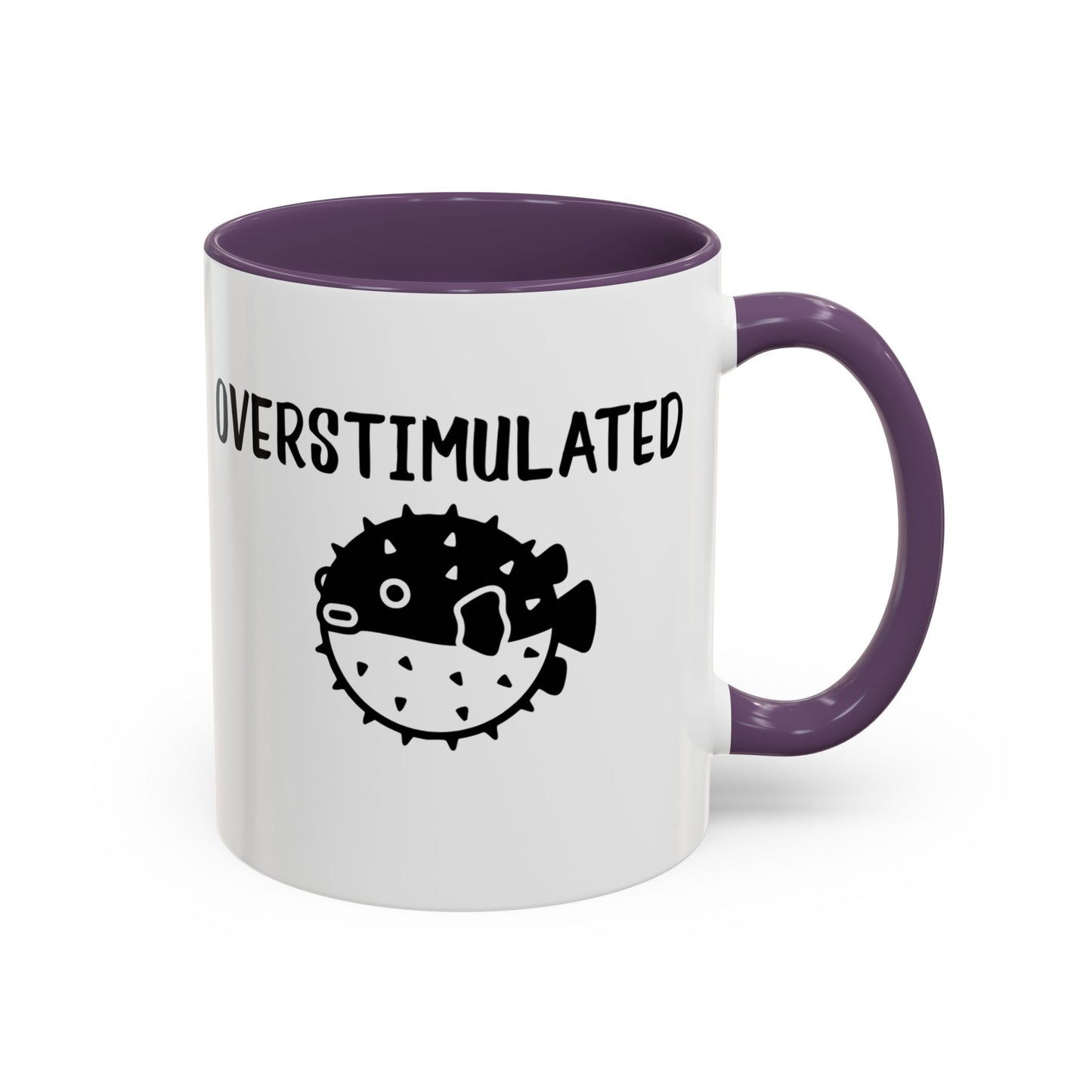 Overstimulated Pufferfish Mug | Accent Coffee Mug 11oz 15oz - You're My Kind of Weird