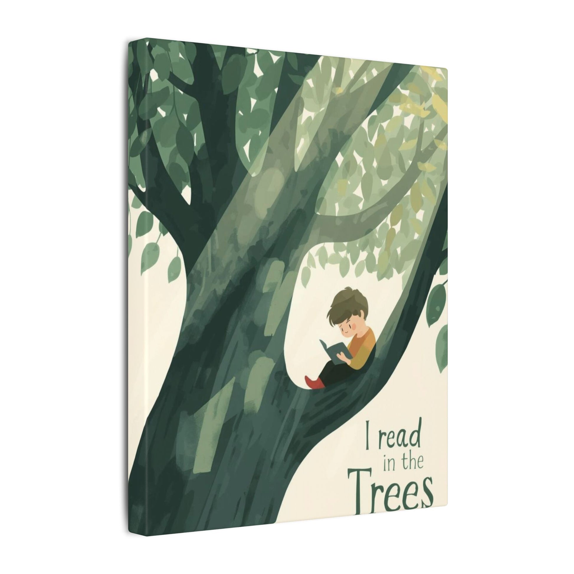 I read in the Trees Canvas Art | Reading Decor for Book Lovers, Wall Art for Kids, Unique Gift for Readers, Educational Wall Decor, Literary Gift - You're My Kind of Weird