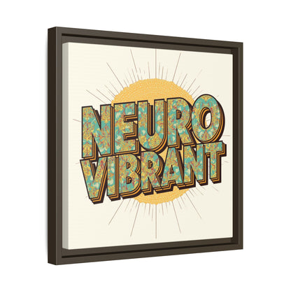 Neuro Vibrant Framed Canvas Art — Colorful Retro Wall Print - You're My Kind of Weird