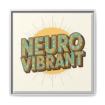 Neuro Vibrant Framed Canvas Art — Colorful Retro Wall Print - You're My Kind of Weird