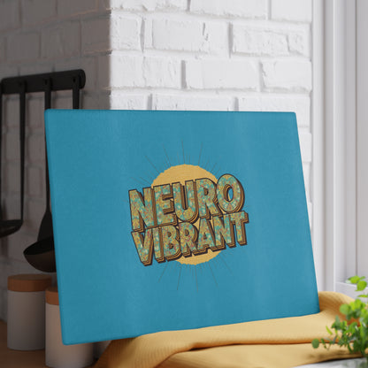 NeuroVibrant Glass Cutting Board — Retro Sun Kitchen Board - You're My Kind of Weird