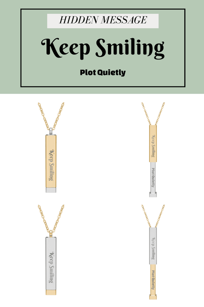 Hidden Message Necklace, Sliding Bar Necklace - You're My Kind of Weird