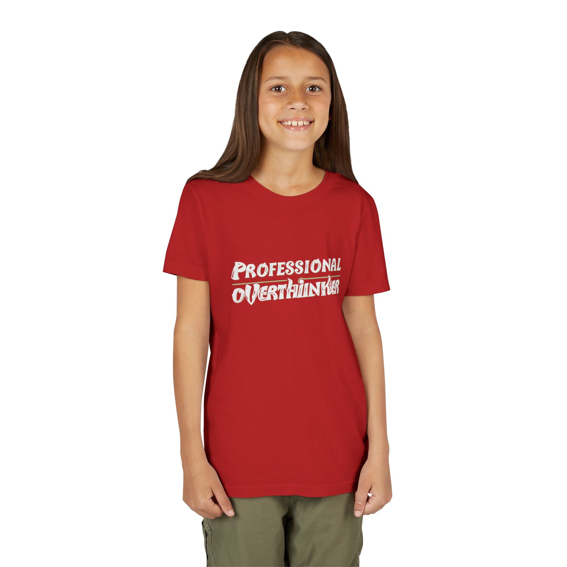 Professional Overthinker Kids T-Shirt – Soft Youth Tee for Creative Thinkers - You're My Kind of Weird