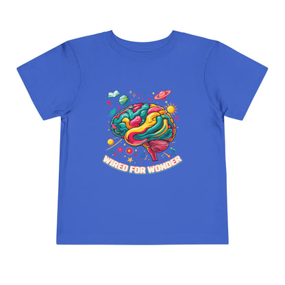 Toddler Tee — 'Wired for Wonder' Colorful Brain Space Graphic - You're My Kind of Weird