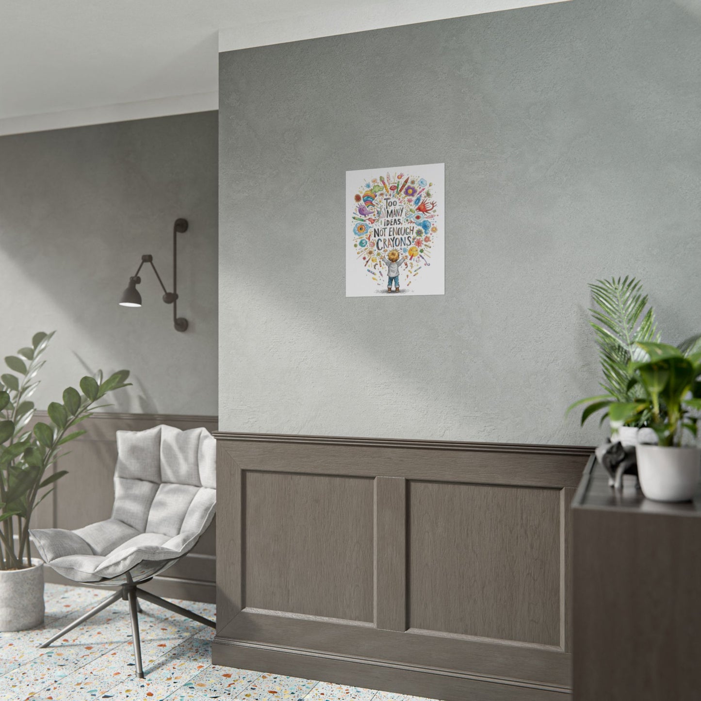 Too Many Ideas, Not Enough Crayons Art Print Poster - You're My Kind of Weird