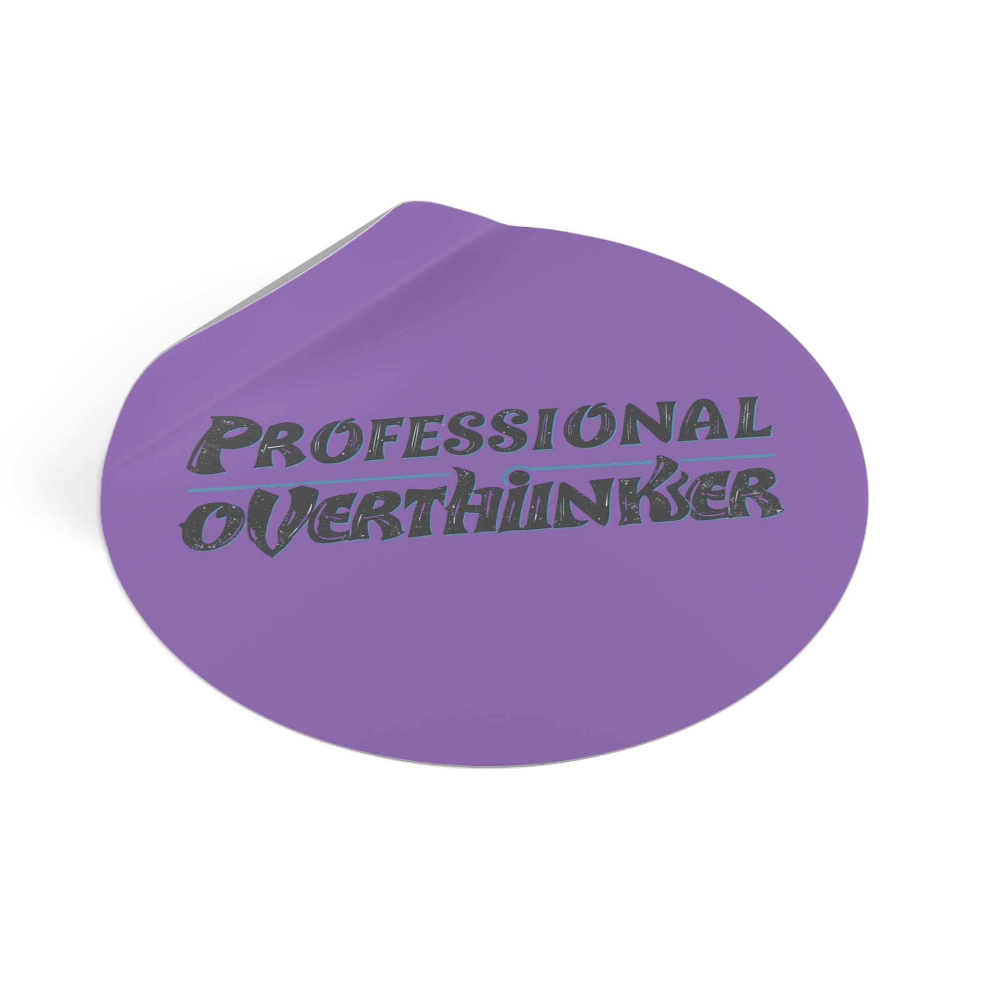Purple Professional Overthinker Sticker – Funny Vinyl Decal for Laptops, Notebooks & Water Bottles | Waterproof, Matte Finish, Long - Lasting - You're My Kind of Weird