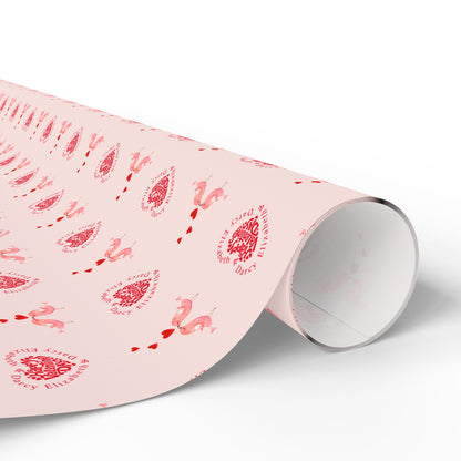 Customize Valentine Pink Heart Wrapping Paper Roll - You're My Kind of Weird