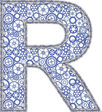 Freestanding Blue Gear Wooden Letters & Shapes - You're My Kind of Weird