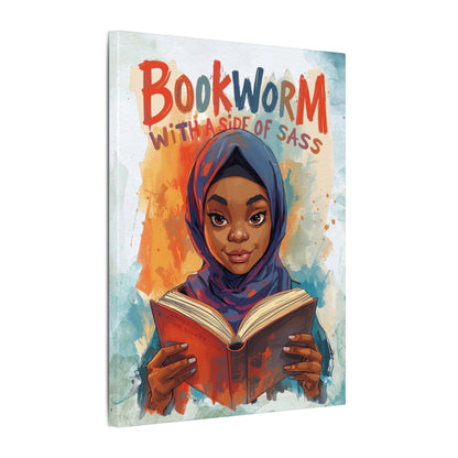 Bookworm Canvas Art | Reading Decor for Book Lovers, Wall Art for Kids, Unique Gift for Readers, Educational Wall Decor, Literary Gift