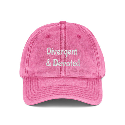 Divergent & Devoted Cap | Vintage Embroidered Hat - You're My Kind of Weird