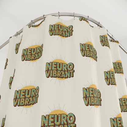 NeuroVibrant Pattern Shower Curtain — Retro Sunburst Bathroom Decor - You're My Kind of Weird