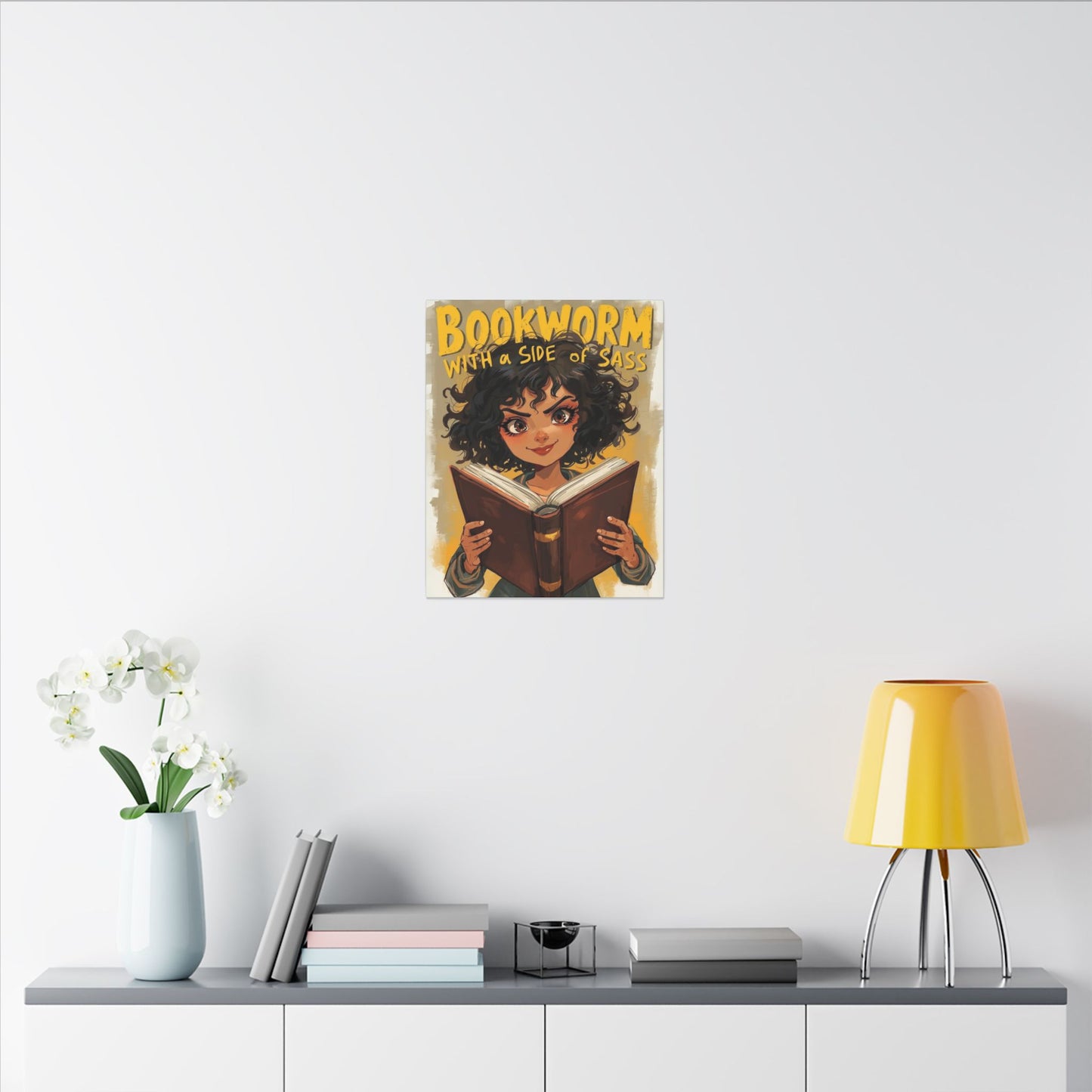 Bookworm Canvas Art | Reading Decor for Book Lovers, Wall Art for Kids, Unique Gift for Readers, Educational Wall Decor, Literary Gift