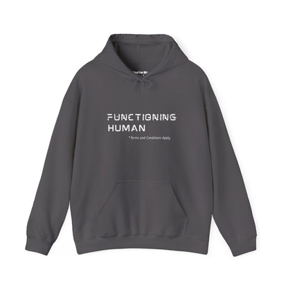 Functioning Human Hoodie – Funny Unisex Heavy Blend™ Sweatshirt, Cozy Cotton-Poly Blend, Casual Gift