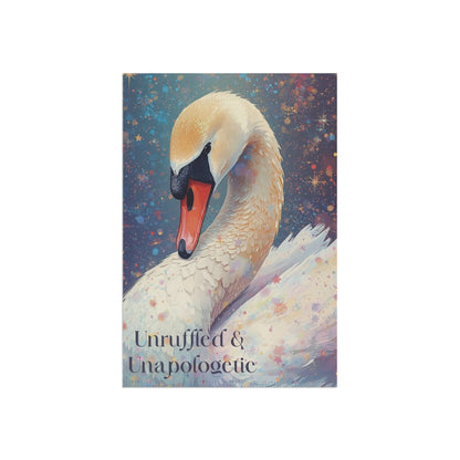 Unruffled & Unapologetic Garden Flag – Whimsical Swan Art Yard Flag - You're My Kind of Weird