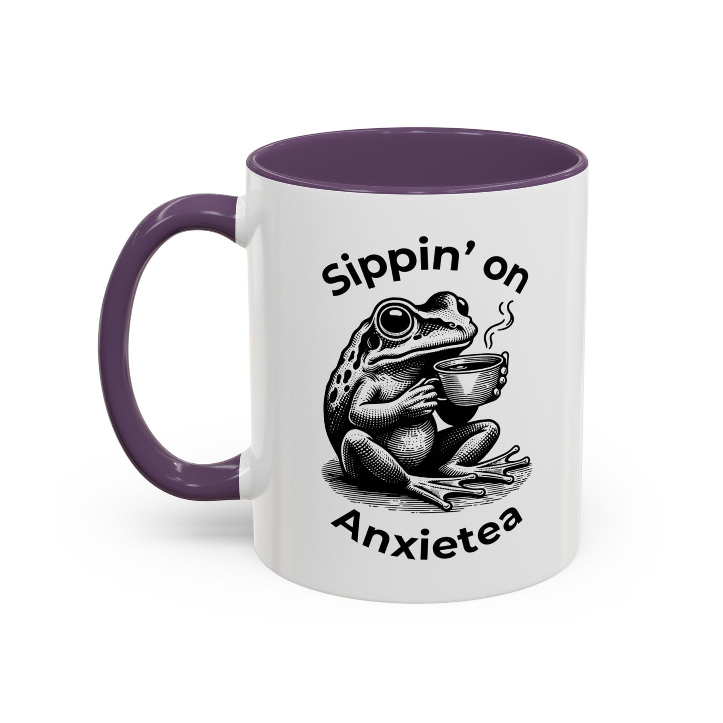 Sippin’ on Anxietea Frog Ceramic Mug (11/15oz) - You're My Kind of Weird
