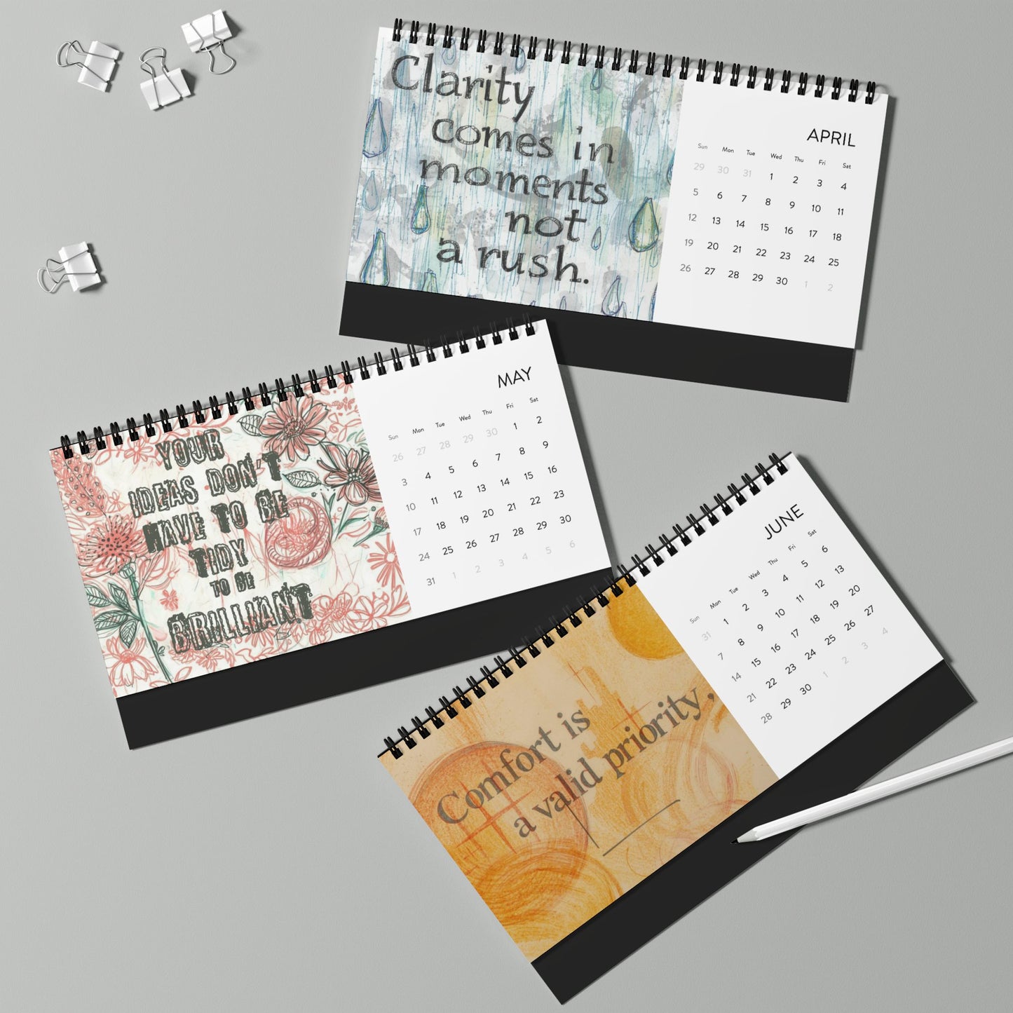 The Gentle Year 2026 Desktop Calendar — Neurodivergent - Affirming Inspirational Desk Calendar - You're My Kind of Weird