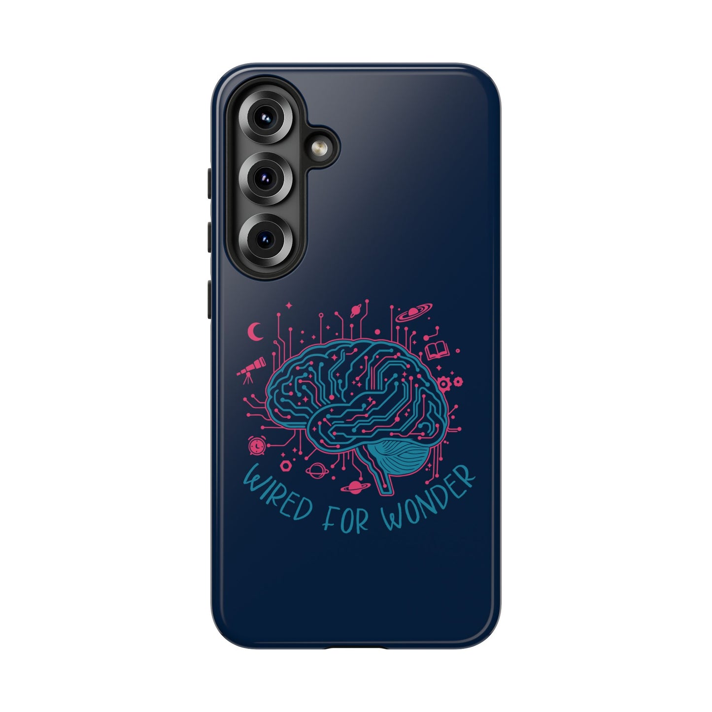 "Wired for Wonder" Brain Tech Design Samsung Galaxy Phone Case - You're My Kind of Weird