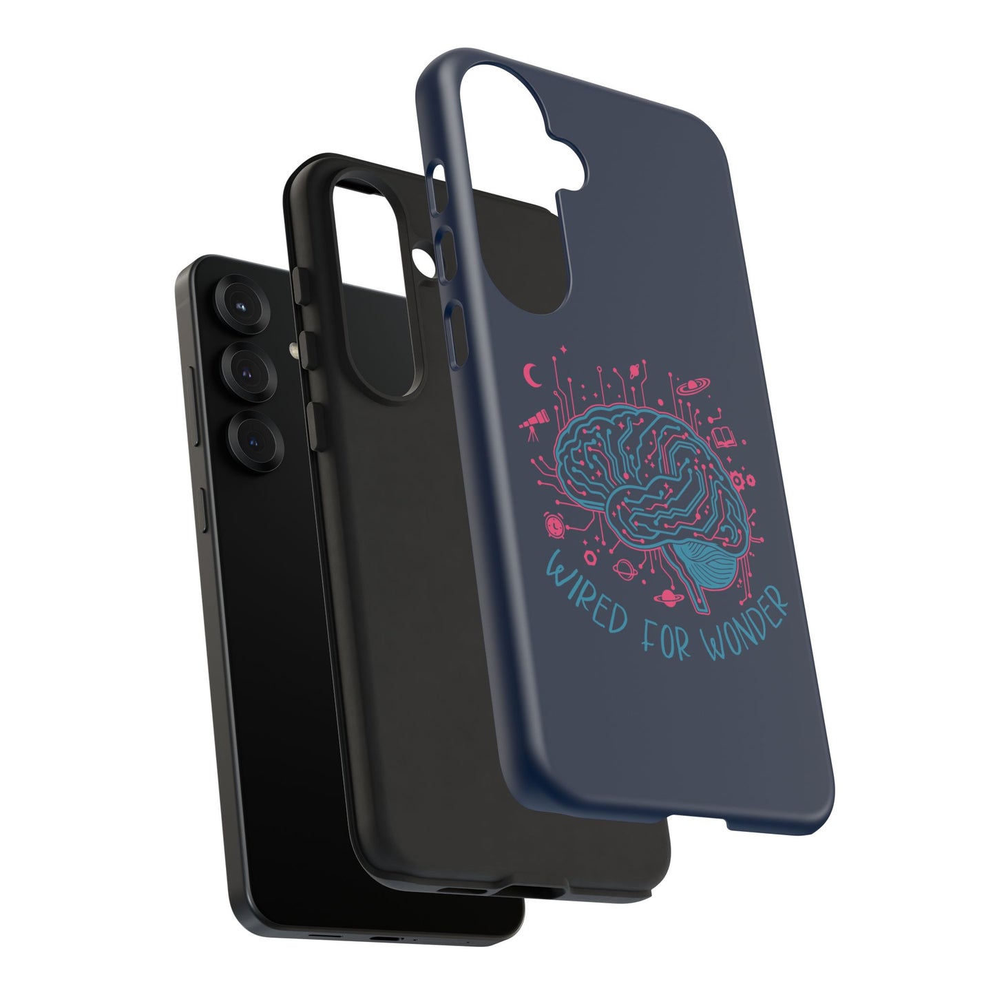 "Wired for Wonder" Brain Tech Design Samsung Galaxy Phone Case - You're My Kind of Weird