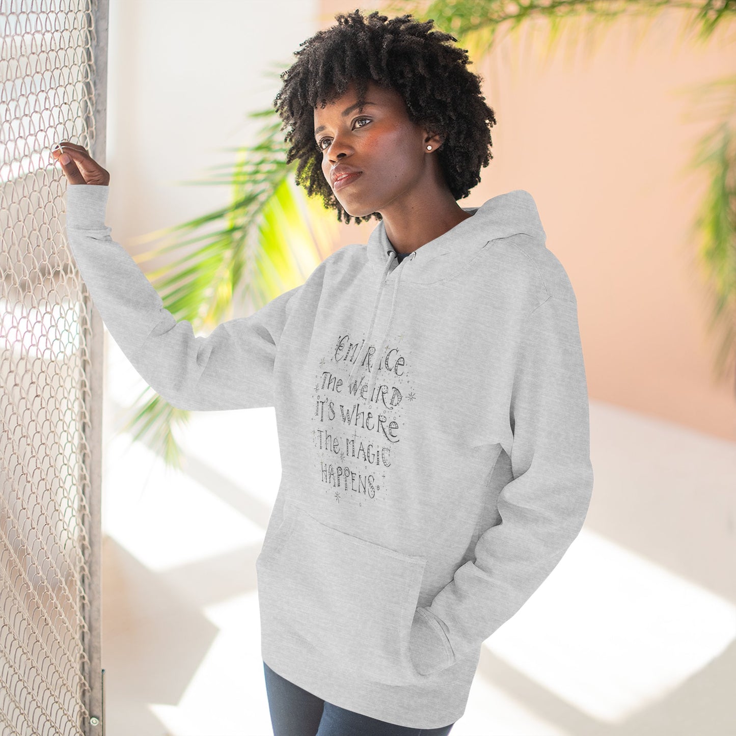 Embrace the Weird Fleece Hoodie | Comfortable Magic Happens Hoodie, Cozy Casual Wear, Unique Gift for Creatives, Inspirational [...]