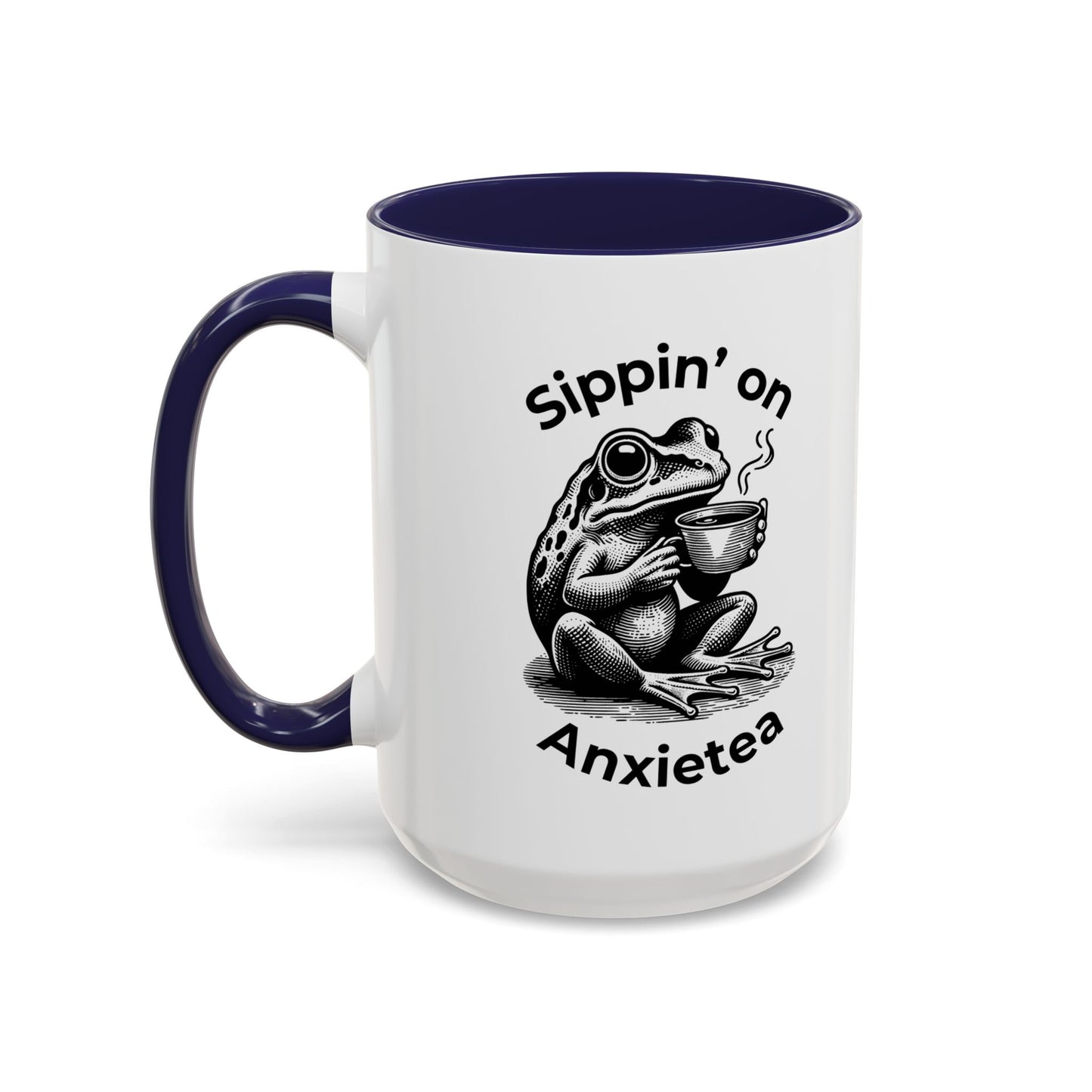 Sippin’ on Anxietea Frog Ceramic Mug (11/15oz) - You're My Kind of Weird