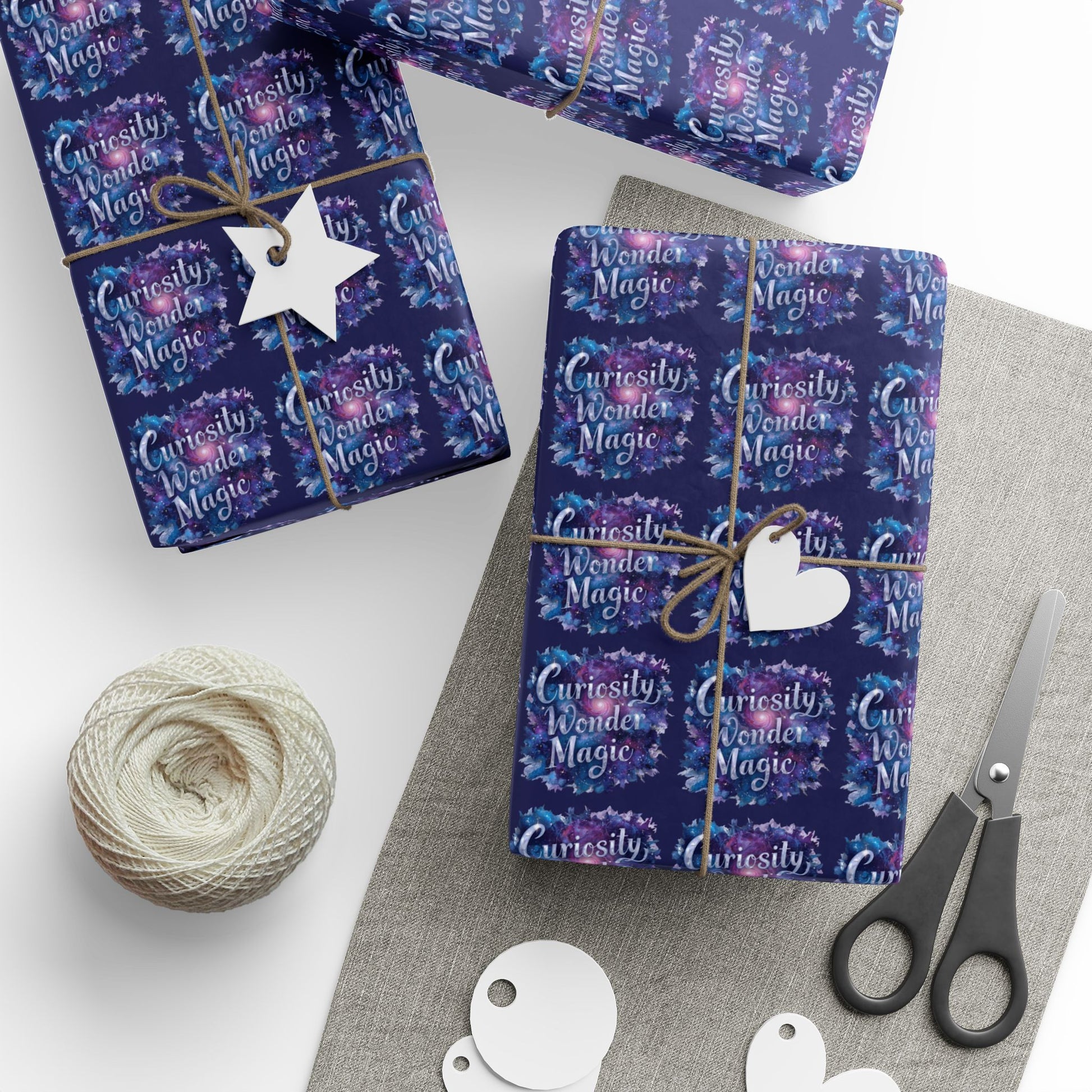 Neuroverse “Curiosity, Wonder & Magic” Wrapping Paper – Cosmic Gift Wrap for Dreamers | 30x36 or 30x72 | Glossy or Matte Finish - You're My Kind of Weird