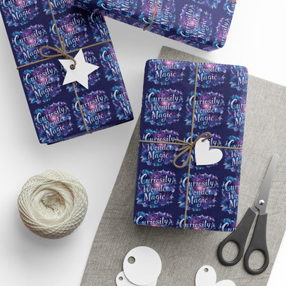 Neuroverse “Curiosity, Wonder & Magic” Wrapping Paper – Cosmic Gift Wrap for Dreamers | 30x36 or 30x72 | Glossy or Matte Finish - You're My Kind of Weird