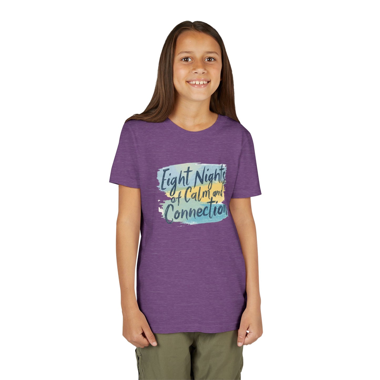 Eight Nights of Calm and Connection Kids Hanukkah Shirt | Mindful Holiday Tee for Children | Soft Youth Hanukkah Gift - You're My Kind of Weird