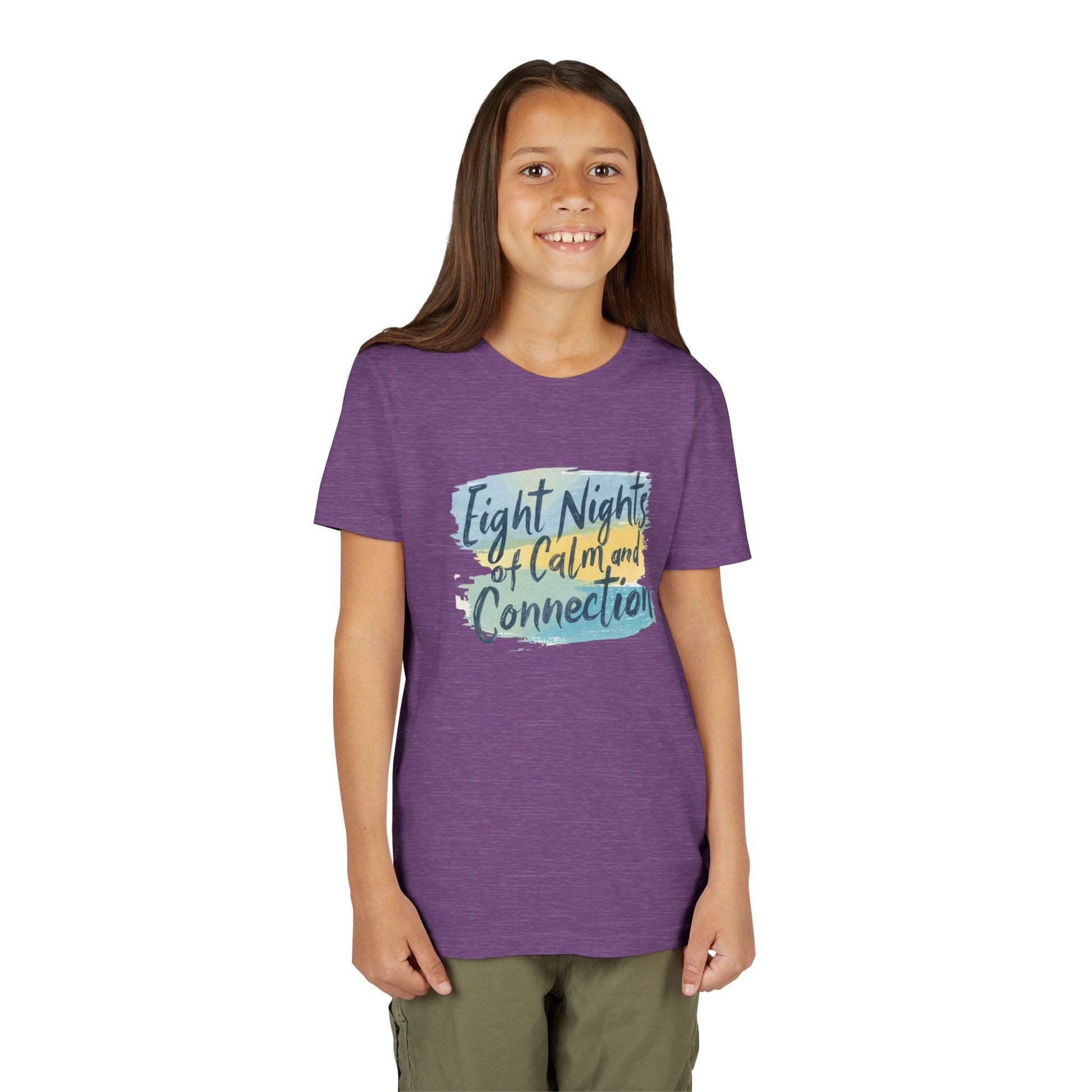 Eight Nights of Calm and Connection Kids Hanukkah Shirt | Mindful Holiday Tee for Children | Soft Youth Hanukkah Gift - You're My Kind of Weird
