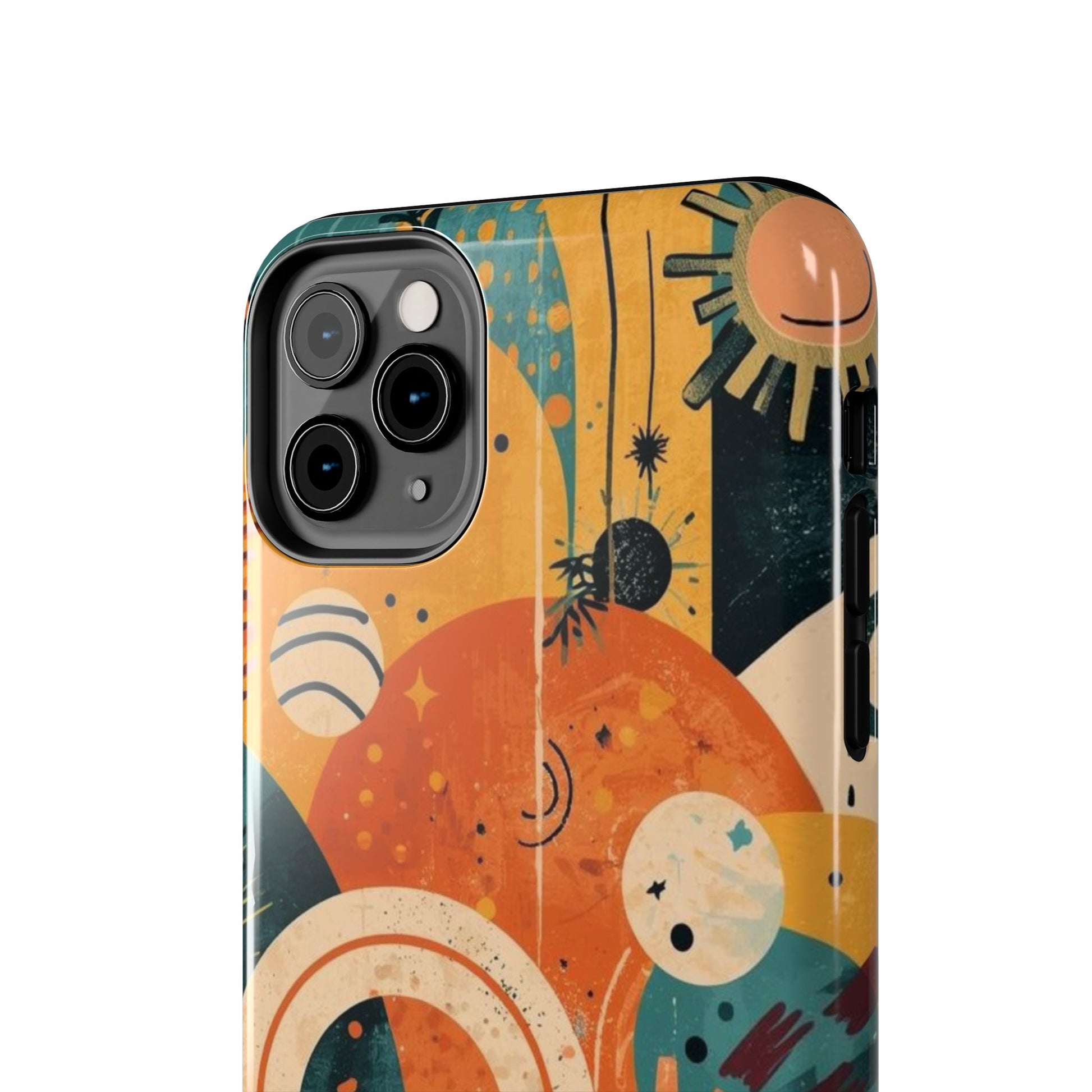 Dopamine Abstract Retro Sun and Moon iPhone Case | Tough Phone Cases - You're My Kind of Weird