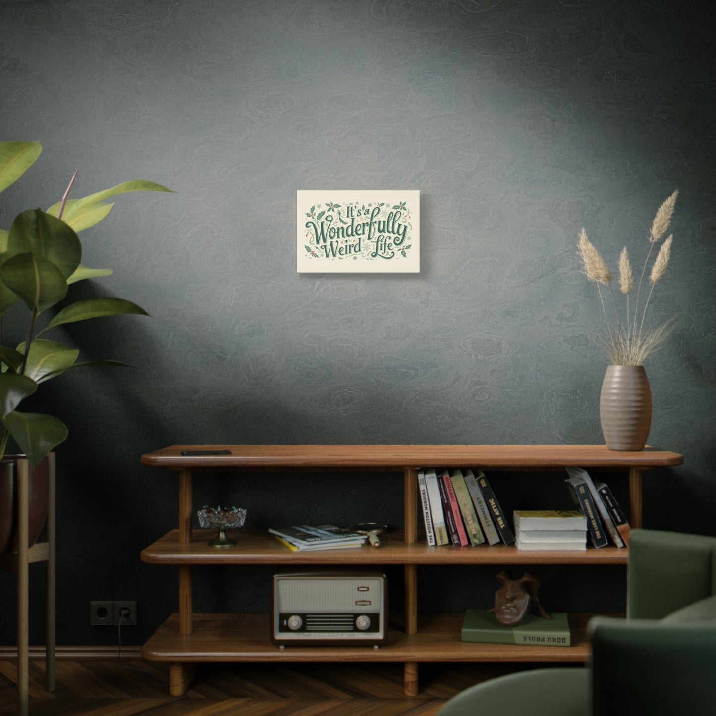 Canvas Wall Art — "It's a Wonderfully Weird Life" Holiday Typography Print - You're My Kind of Weird