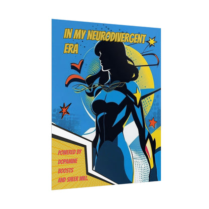 In My Neurodivergent Era Poster – ADHD Superhero Retro Comic Art Print - You're My Kind of Weird