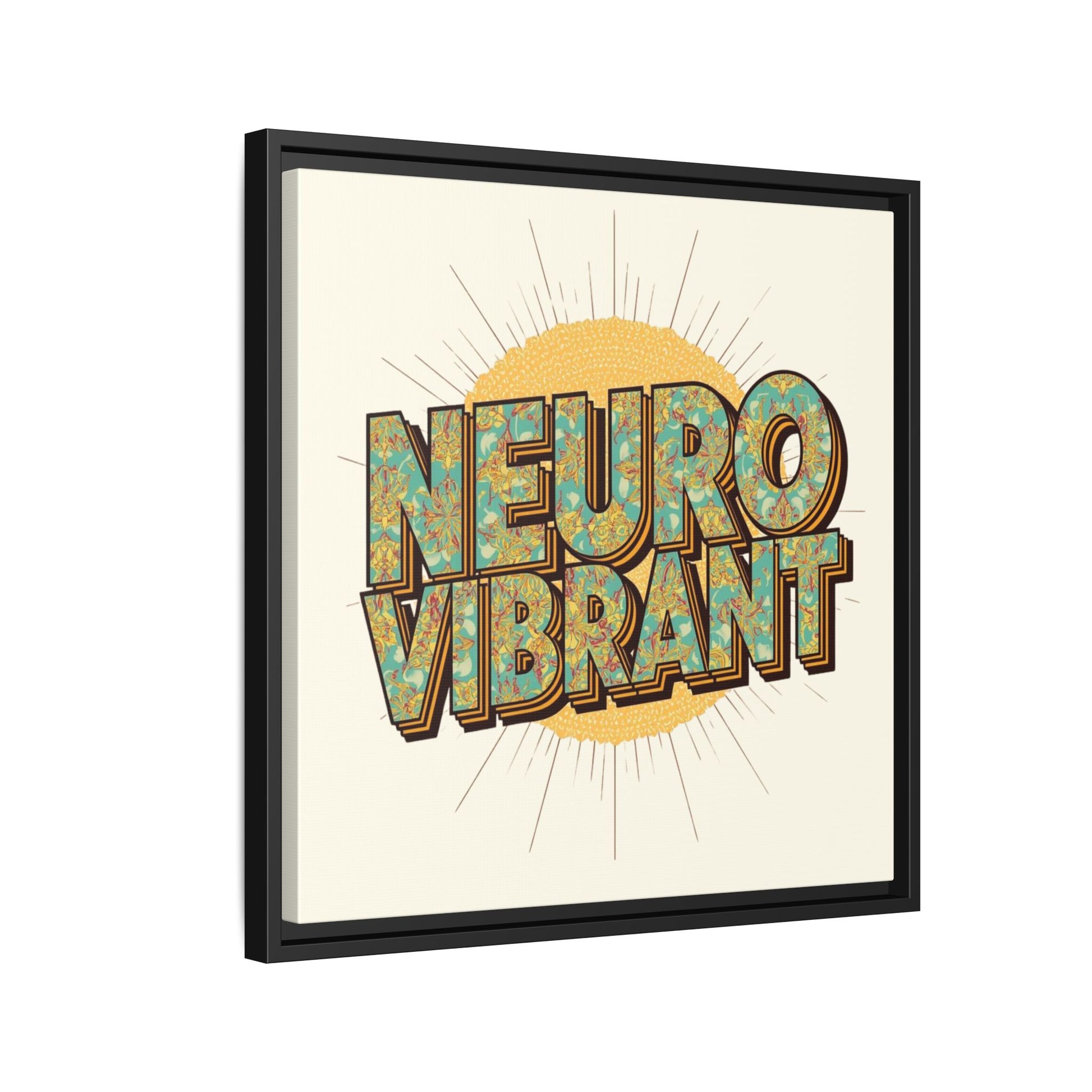 Neuro Vibrant Framed Canvas Art — Colorful Retro Wall Print - You're My Kind of Weird