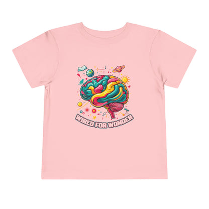 Toddler Tee — 'Wired for Wonder' Colorful Brain Space Graphic - You're My Kind of Weird