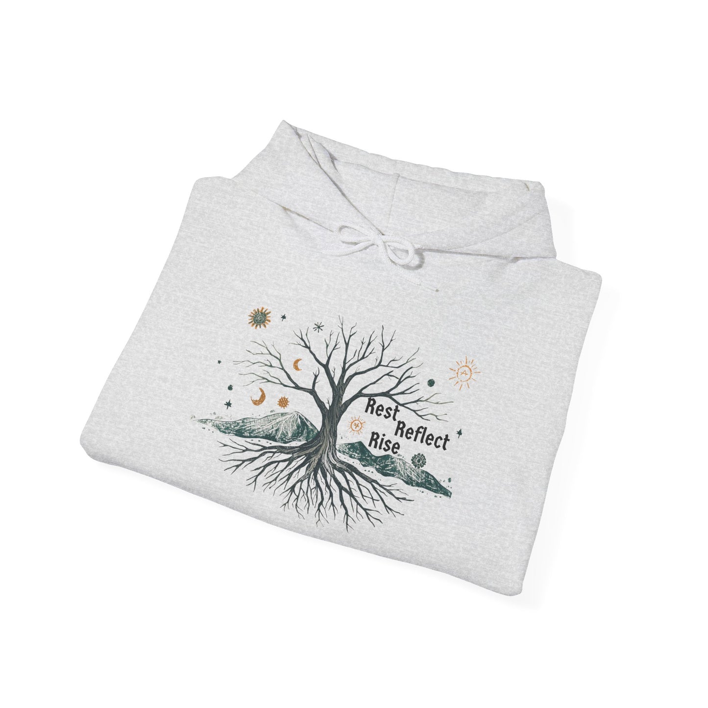 Rest. Reflect. Rise. Hoodie | Cozy Winter Solstice Sweatshirt - You're My Kind of Weird