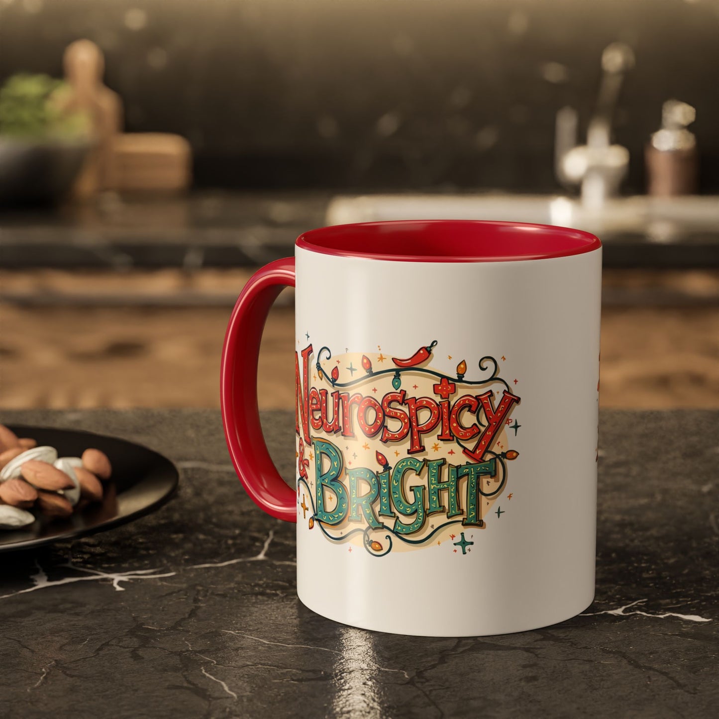 Neurospicy & Bright Mug – Colorful Holiday Coffee Cup for Unique Minds (11oz & 15oz) - You're My Kind of Weird
