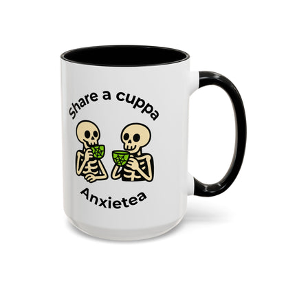 Share a Cuppa Anxietea Skeleton Mug - You're My Kind of Weird