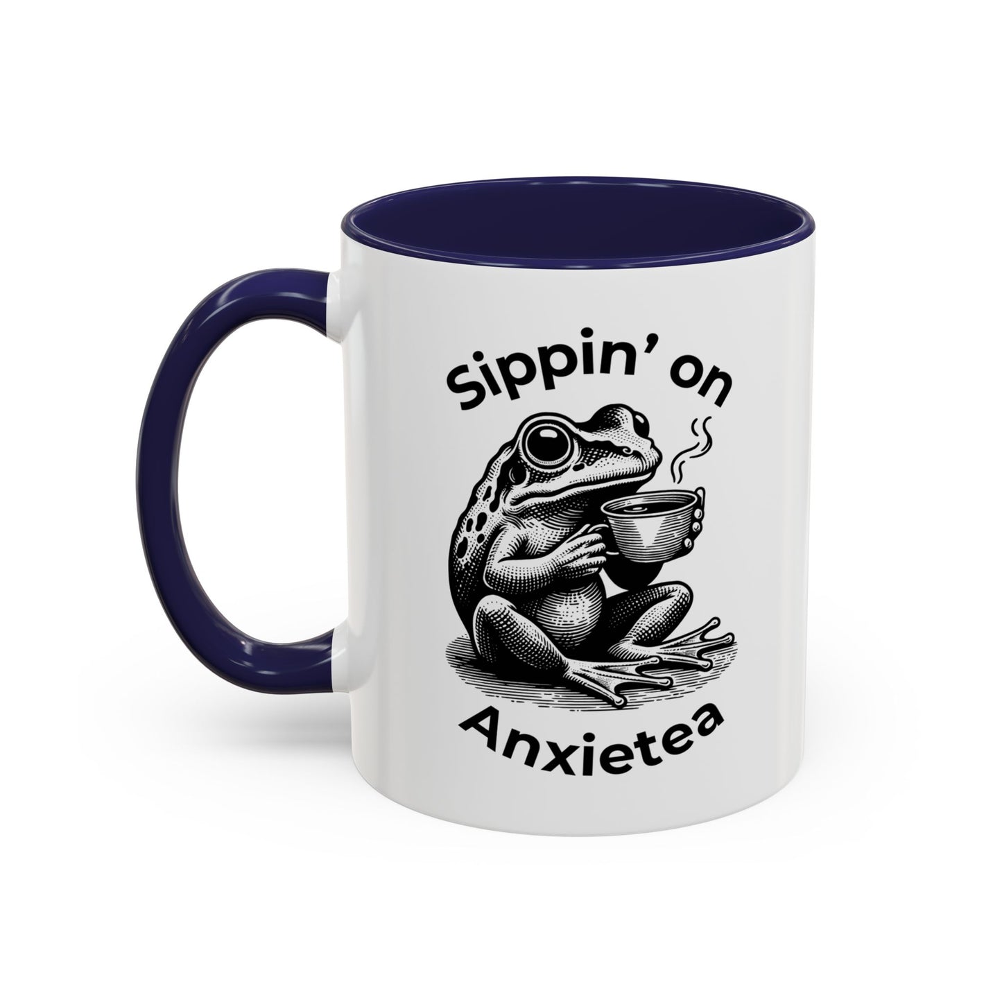 Sippin’ on Anxietea Frog Ceramic Mug (11/15oz) - You're My Kind of Weird