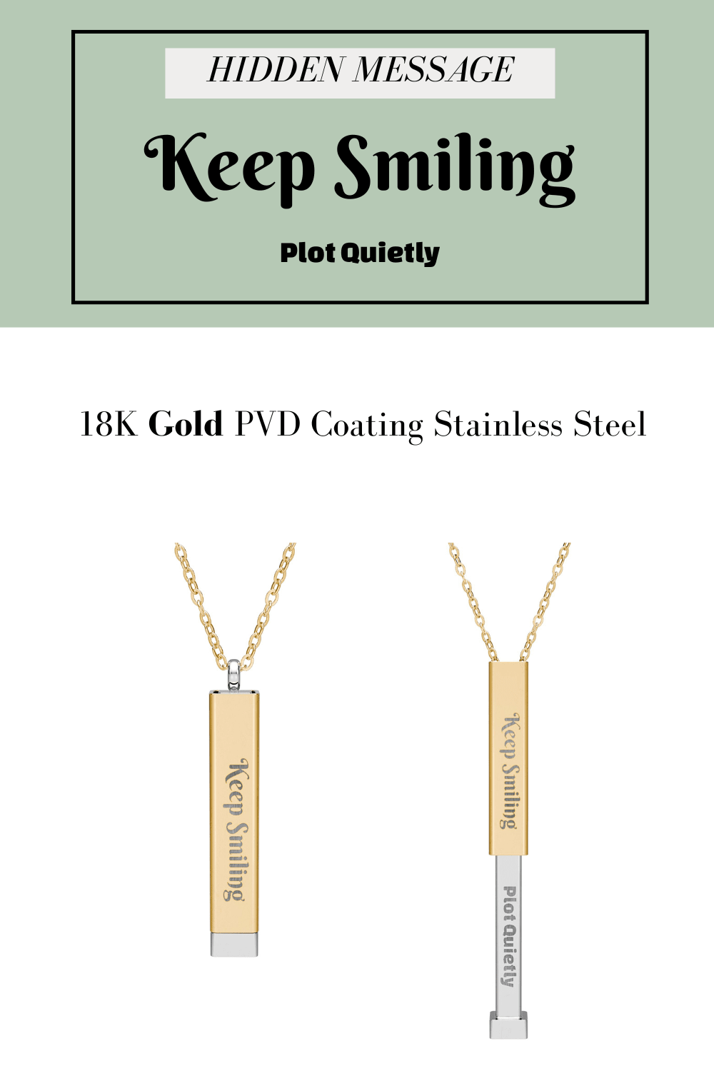 Hidden Message Necklace, Sliding Bar Necklace - You're My Kind of Weird