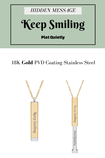 Hidden Message Necklace, Sliding Bar Necklace - You're My Kind of Weird
