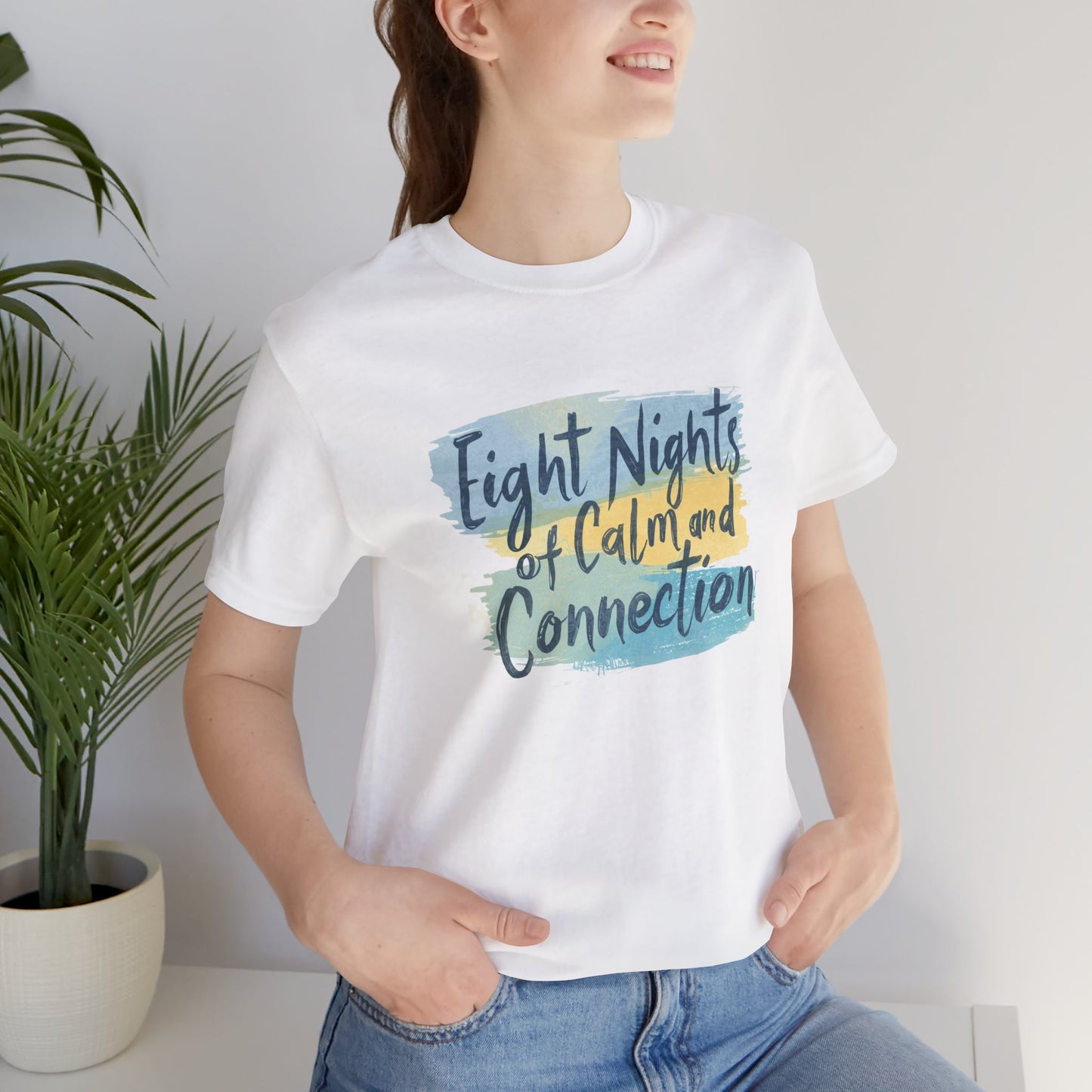 Eight Nights of Calm and Connection Hanukkah Shirt | Mindful Holiday Tee | Jewish Festival of Lights Shirt - You're My Kind of Weird