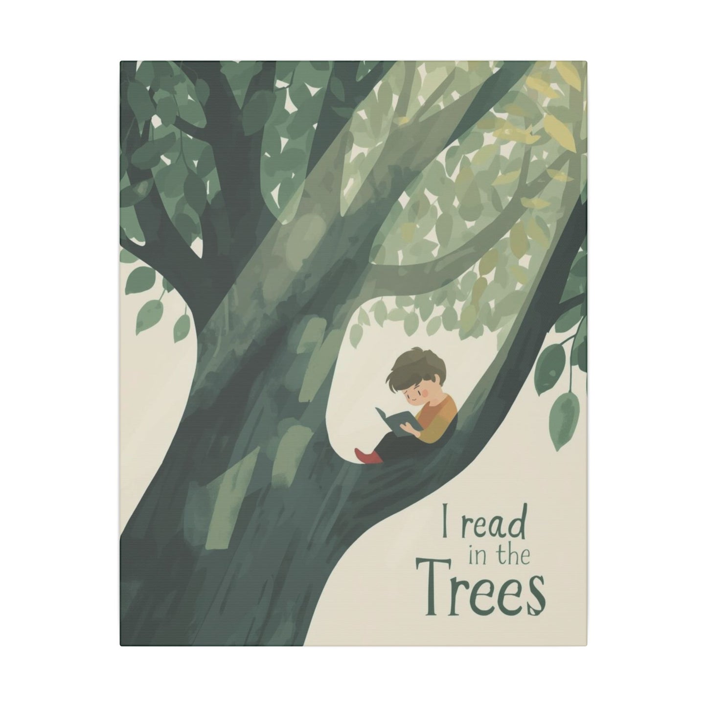 I read in the Trees Canvas Art | Reading Decor for Book Lovers, Wall Art for Kids, Unique Gift for Readers, Educational Wall Decor, Literary Gift - You're My Kind of Weird