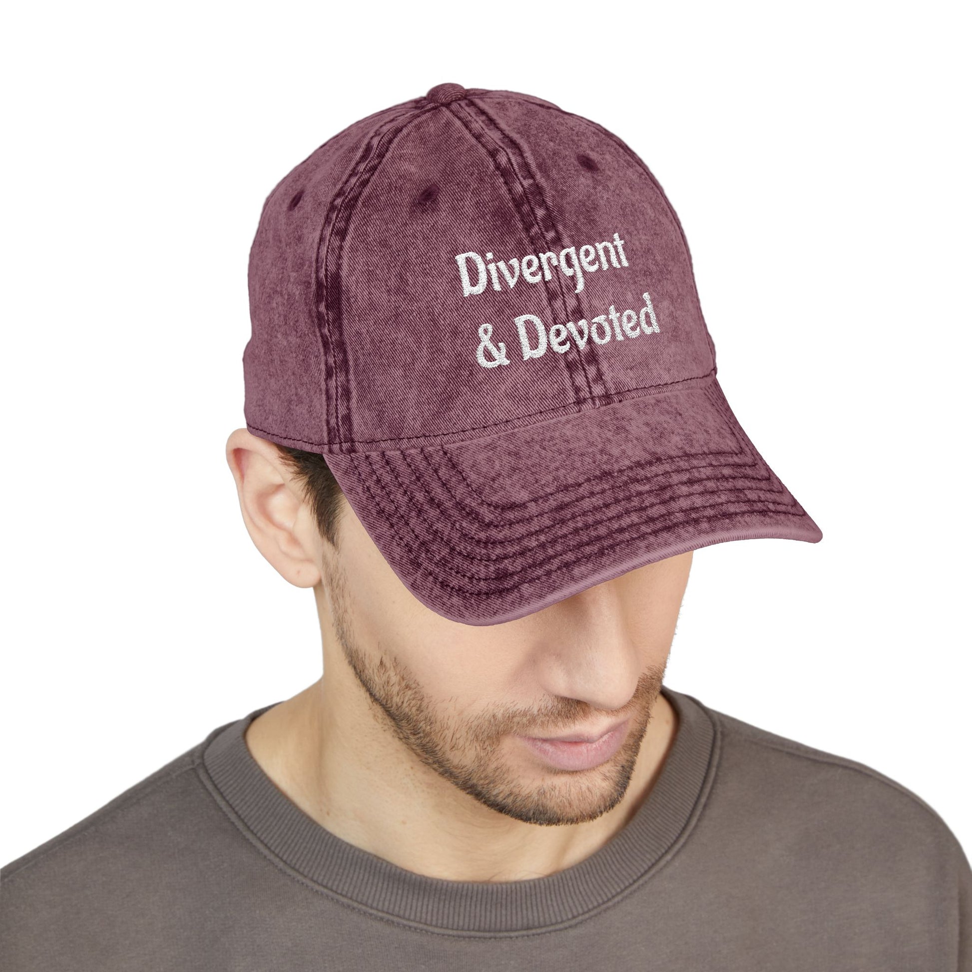 Divergent & Devoted Cap | Vintage Embroidered Hat - You're My Kind of Weird