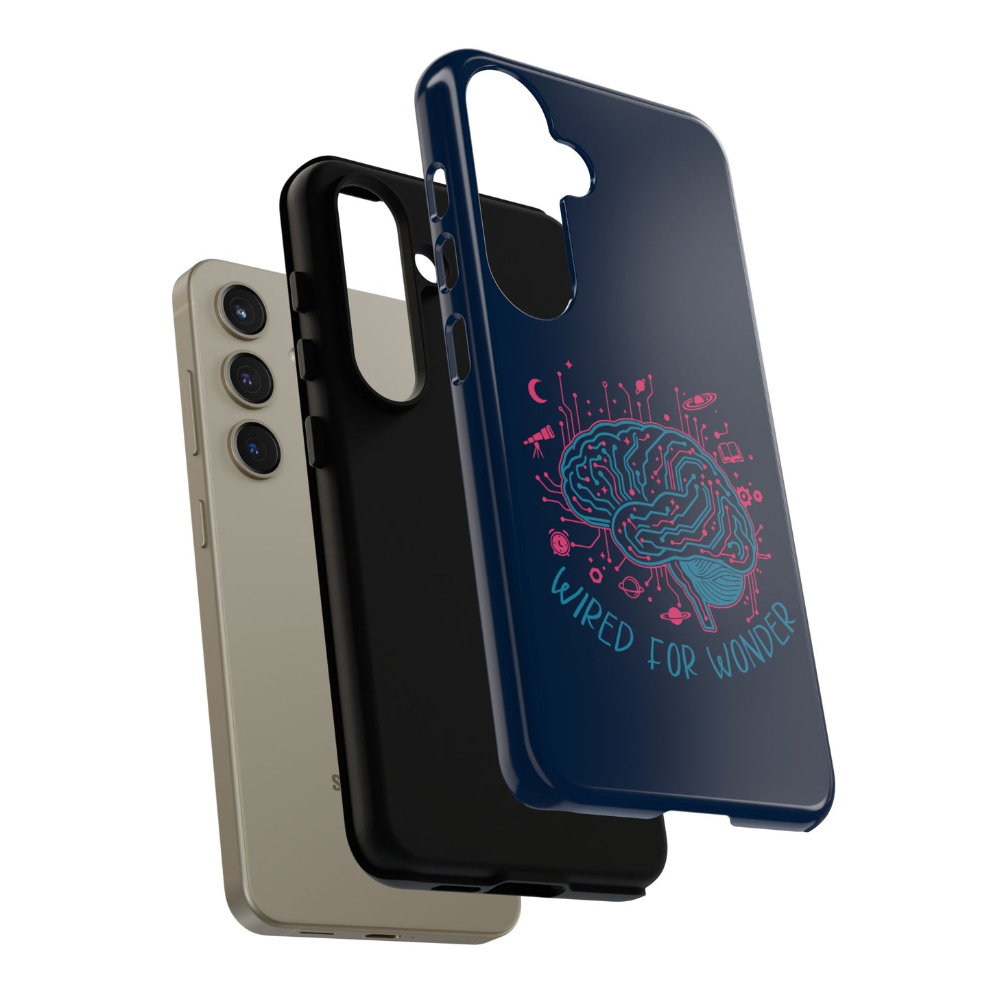 "Wired for Wonder" Brain Tech Design Samsung Galaxy Phone Case - You're My Kind of Weird
