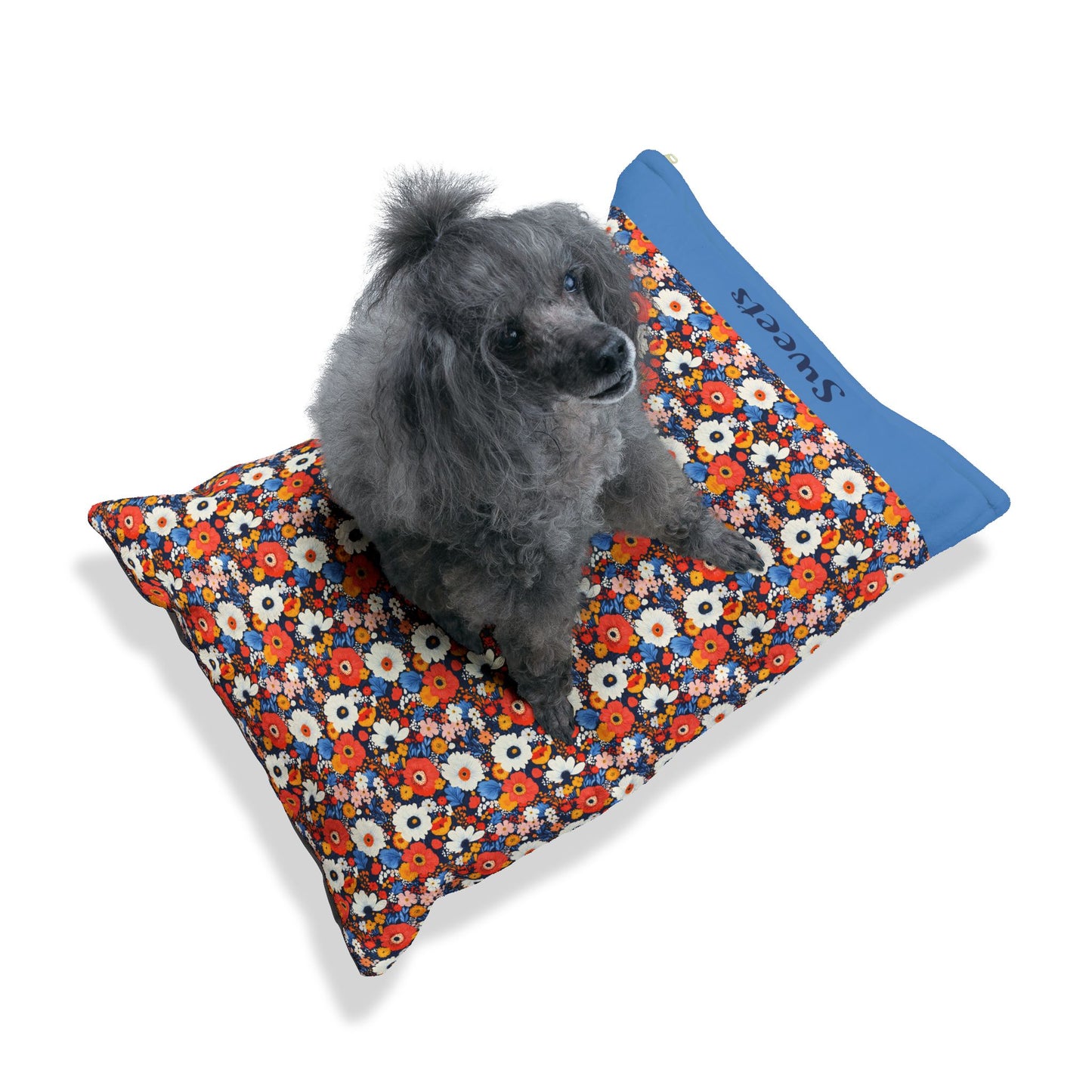 Personalized Floral Pet Bed with Name | Custom Dog Bed or Cat Bed - You're My Kind of Weird