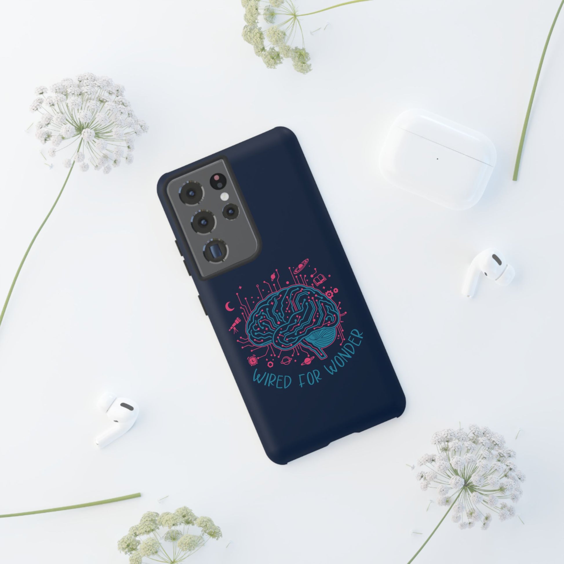 "Wired for Wonder" Brain Tech Design Samsung Galaxy Phone Case - You're My Kind of Weird
