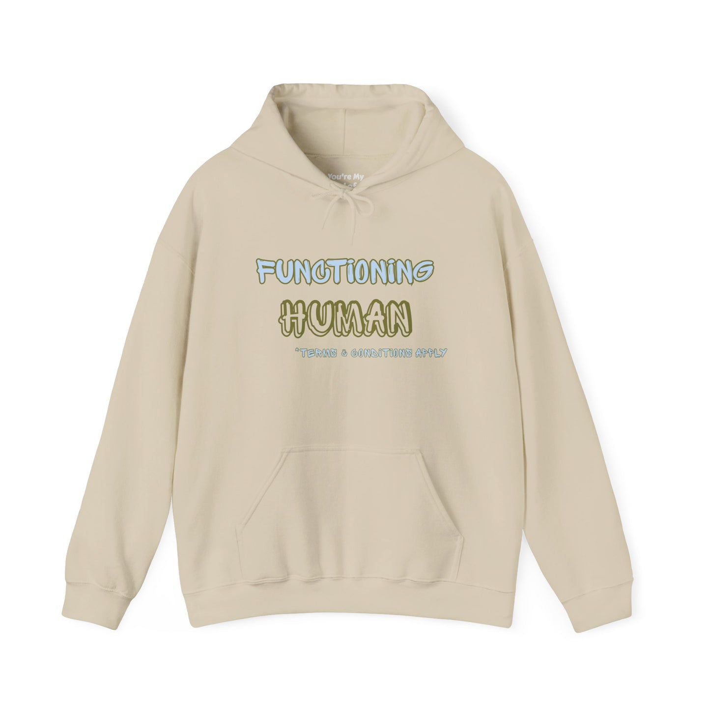 "Functioning Human" Unisex College Hoodie, Funny Sweatshirt, Campus Apparel, Perfect Gift for Students, College Life, Cozy Hoodie