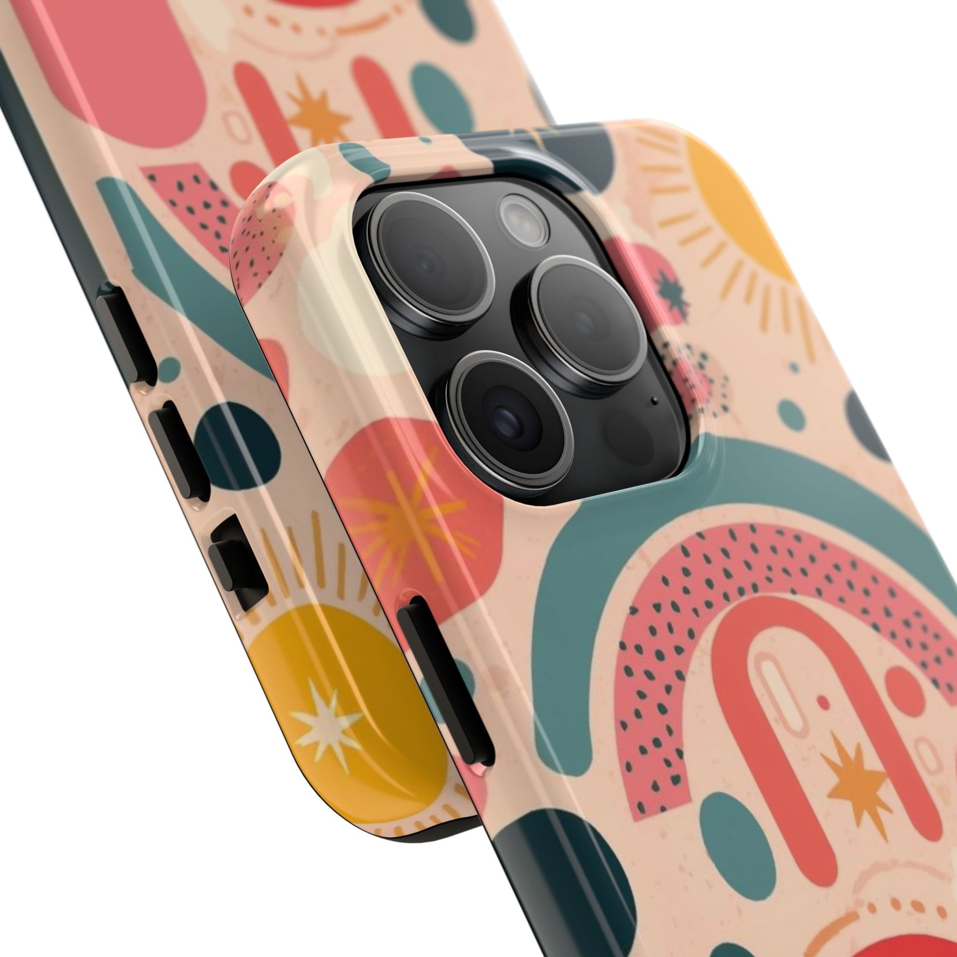 Dopamine Blast Retro Rainbow Pattern i - Phone Case | Abstract Boho Sun Design - You're My Kind of Weird