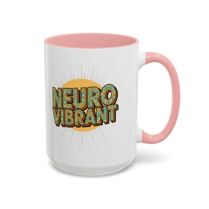 Neuro Vibrant Coffee Mug — Colorful Sunburst Accent Mug (15oz) - You're My Kind of Weird