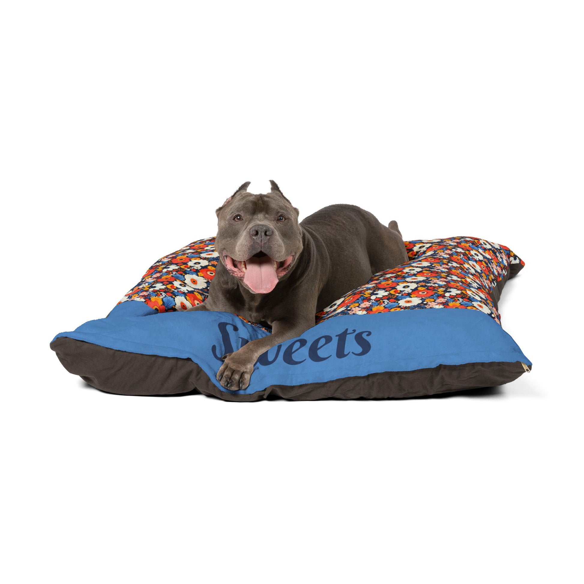 Personalized Floral Pet Bed with Name | Custom Dog Bed or Cat Bed - You're My Kind of Weird