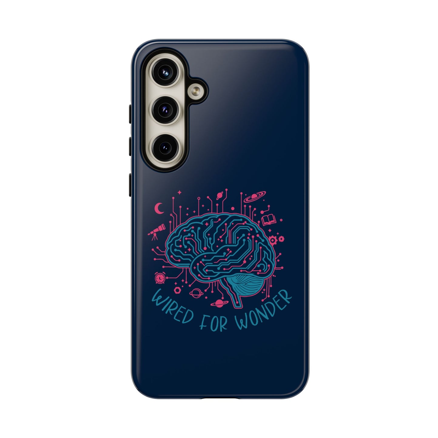 "Wired for Wonder" Brain Tech Design Samsung Galaxy Phone Case - You're My Kind of Weird